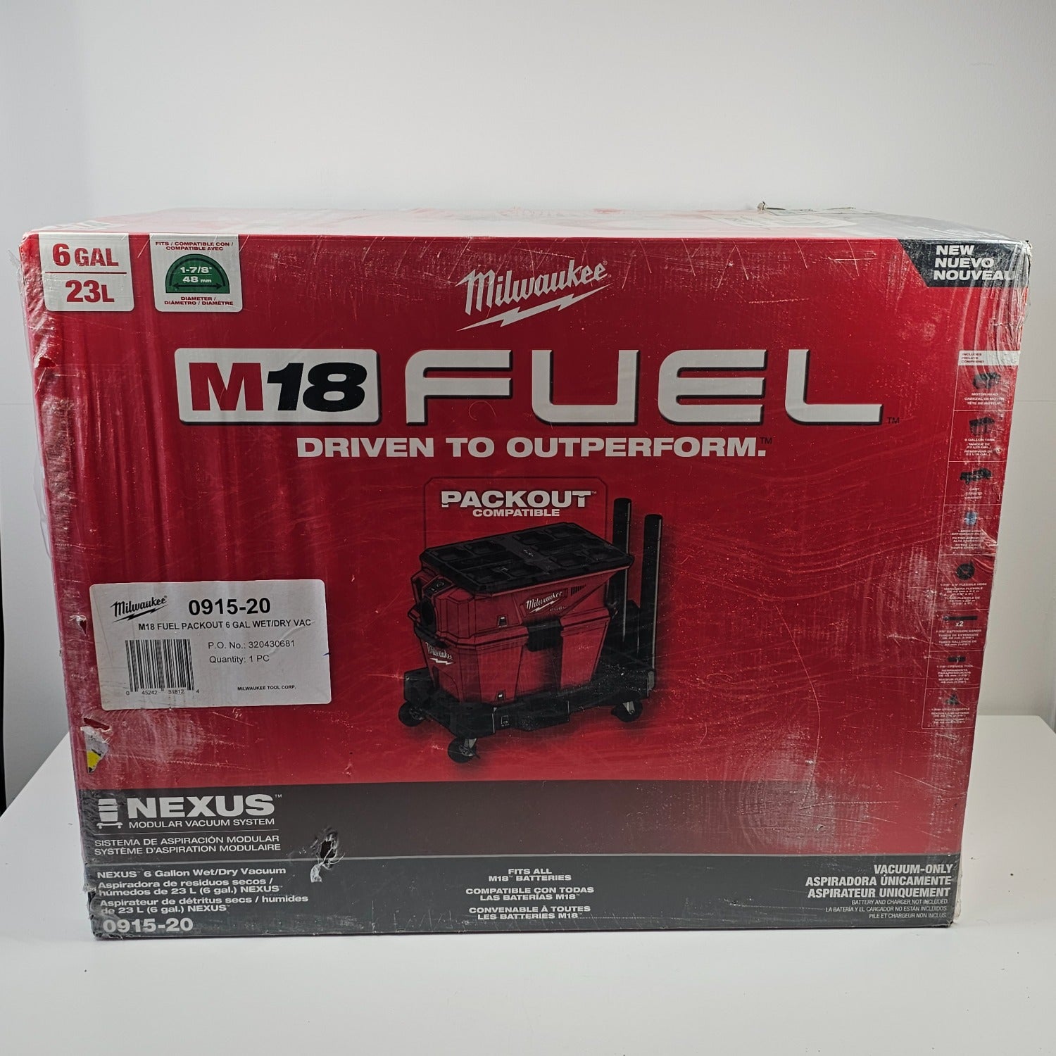 New Milwaukee 0915-20 M18 18V NEXUS 6 Gallon Wet/Dry Vacuum Tool