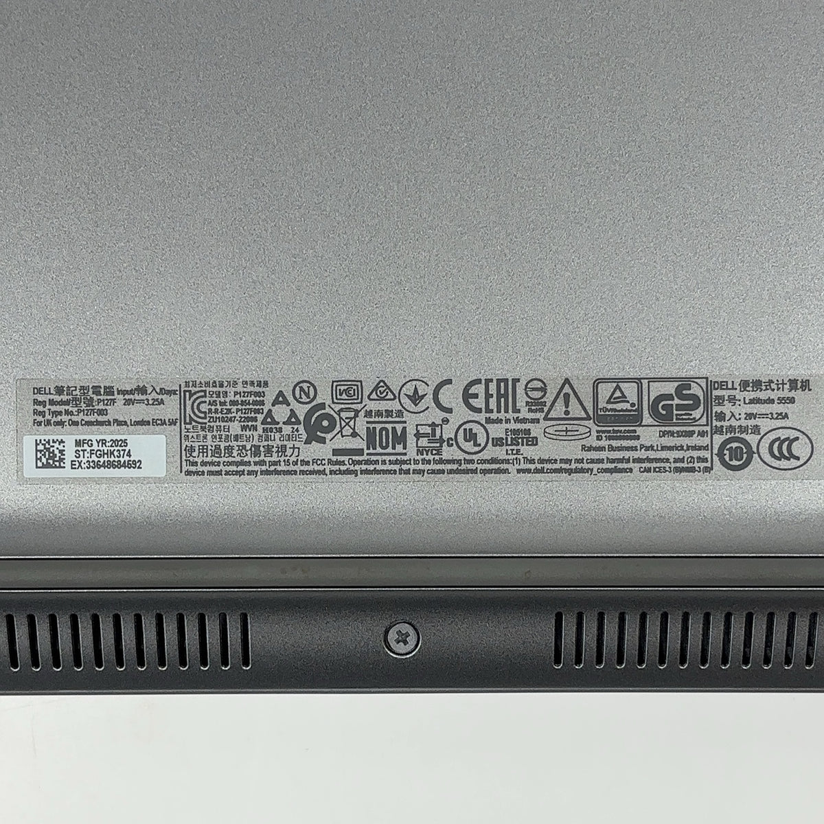 Dell Latitude 5550 15.6" Core Ultra 5 125U 1.3GHz 16GB RAM 512GB SSD