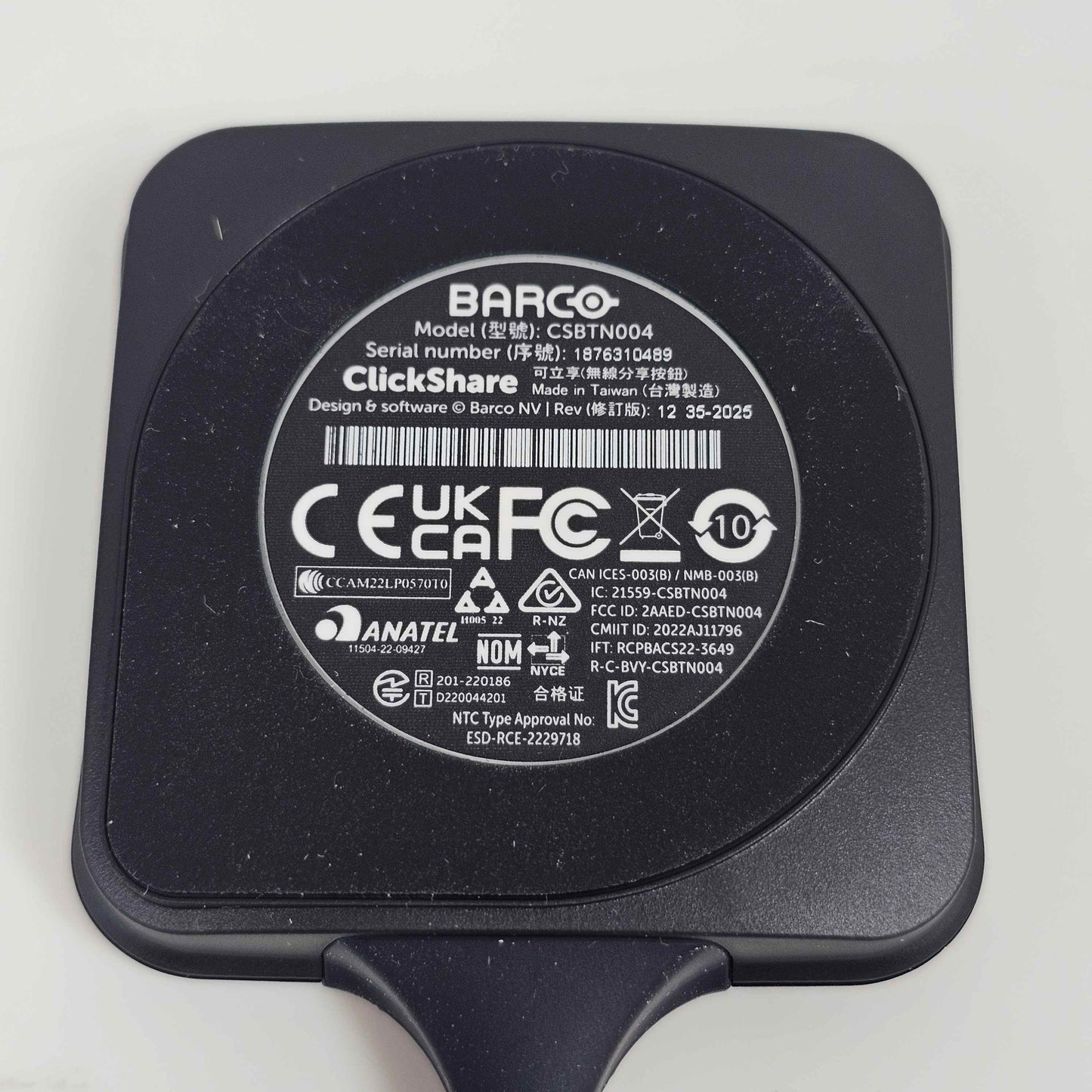 Barco ClicksShare Button USB-C Conferencing Button CSBTN004