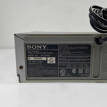 Sony SLV-D360P DVD Player/ Video Cassette Recorder