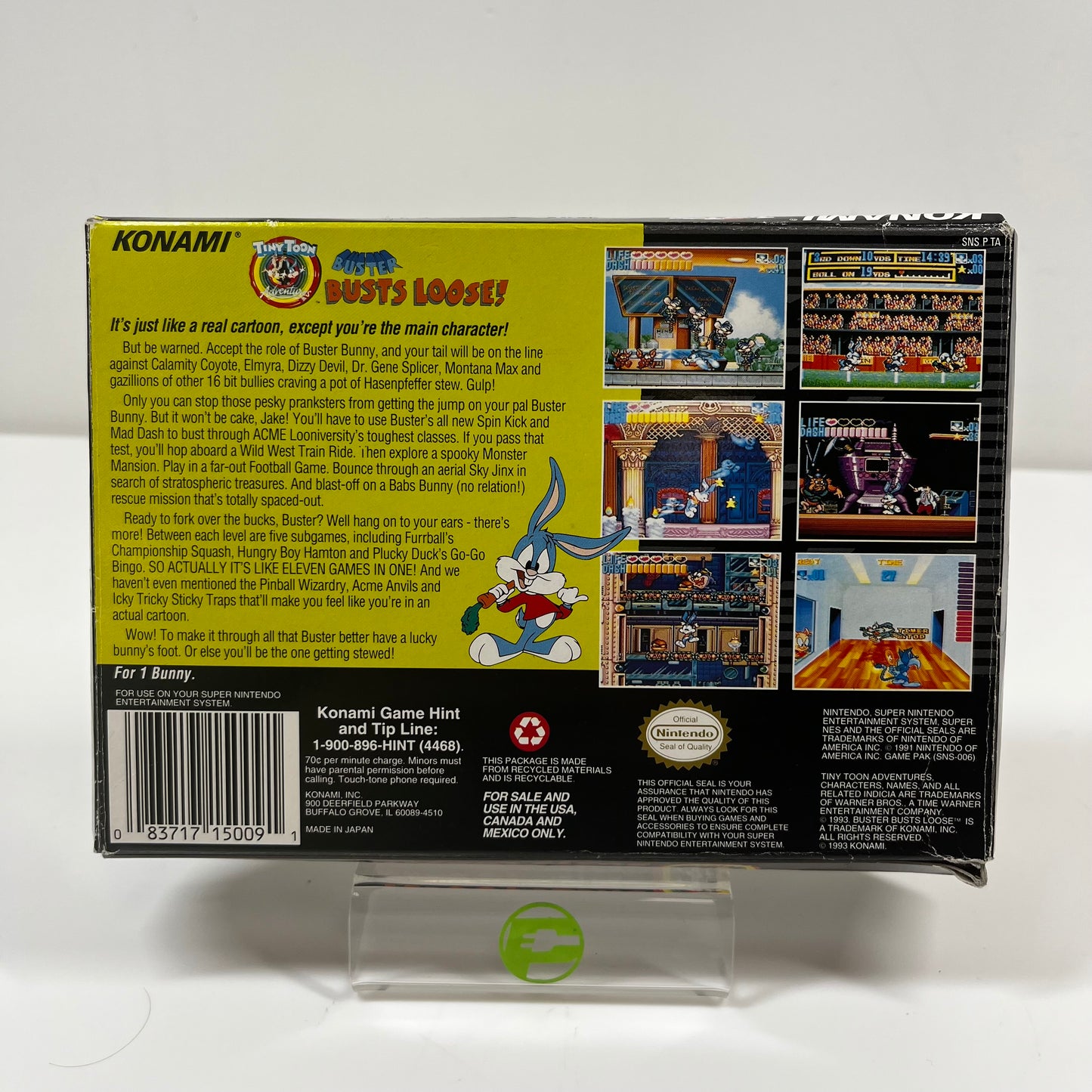 Tiny Toon Adventures Buster Busts Loose (Super Nintendo SNES, 1993)