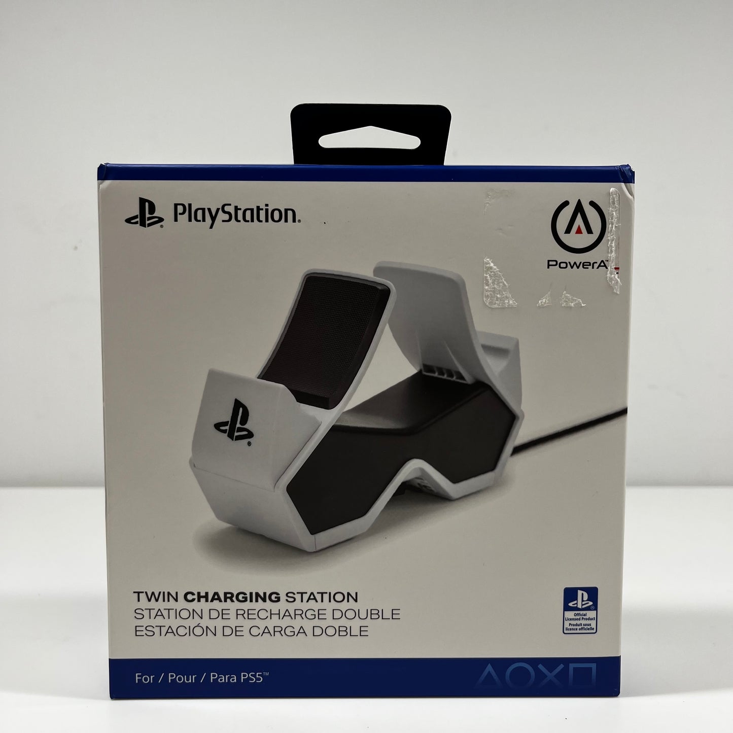 New PowerA Twin Charging Station Black/White 1516956-01 For Playstation 5 PS5