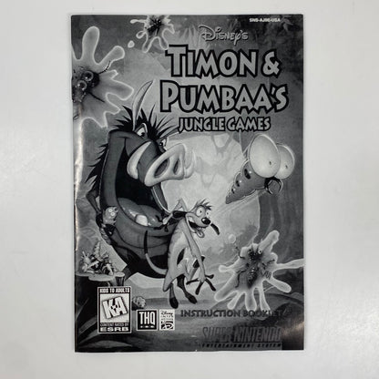 Timon and Pumbaa Jungle Games (Super Nintendo SNES, 1997)