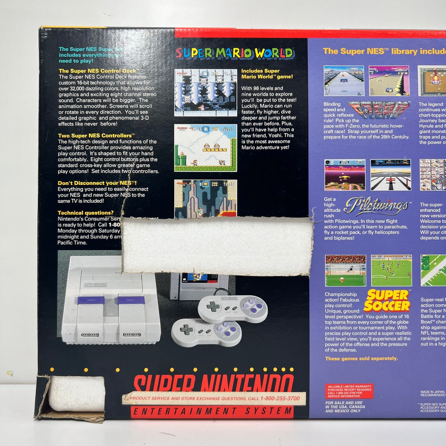 Nintendo Super Nintendo Entertainment System SNES Video Game Console Super Set