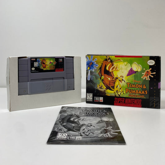 Timon and Pumbaa Jungle Games (Super Nintendo SNES, 1997)