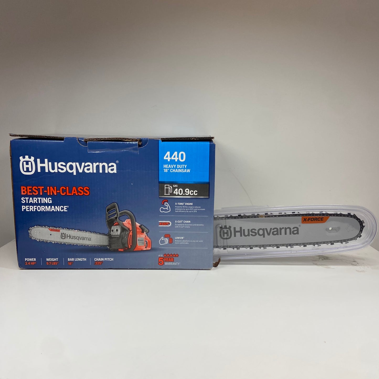 New Husqvarna 440 40.9CC Gas 18" Heavy Duty Chainsaw Tool Only