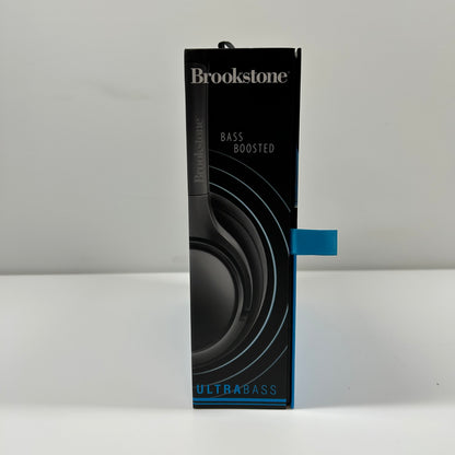 New Brookstone UltraBass Noise Isolating Wireless Headphones Black BSBTH250BK