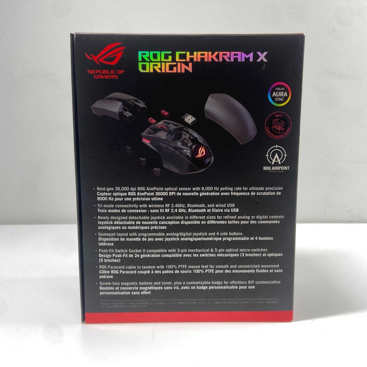 New ASUS ROG Chakram X Origin 36000dpi AimPoint Wireless Gaming Mouse P708