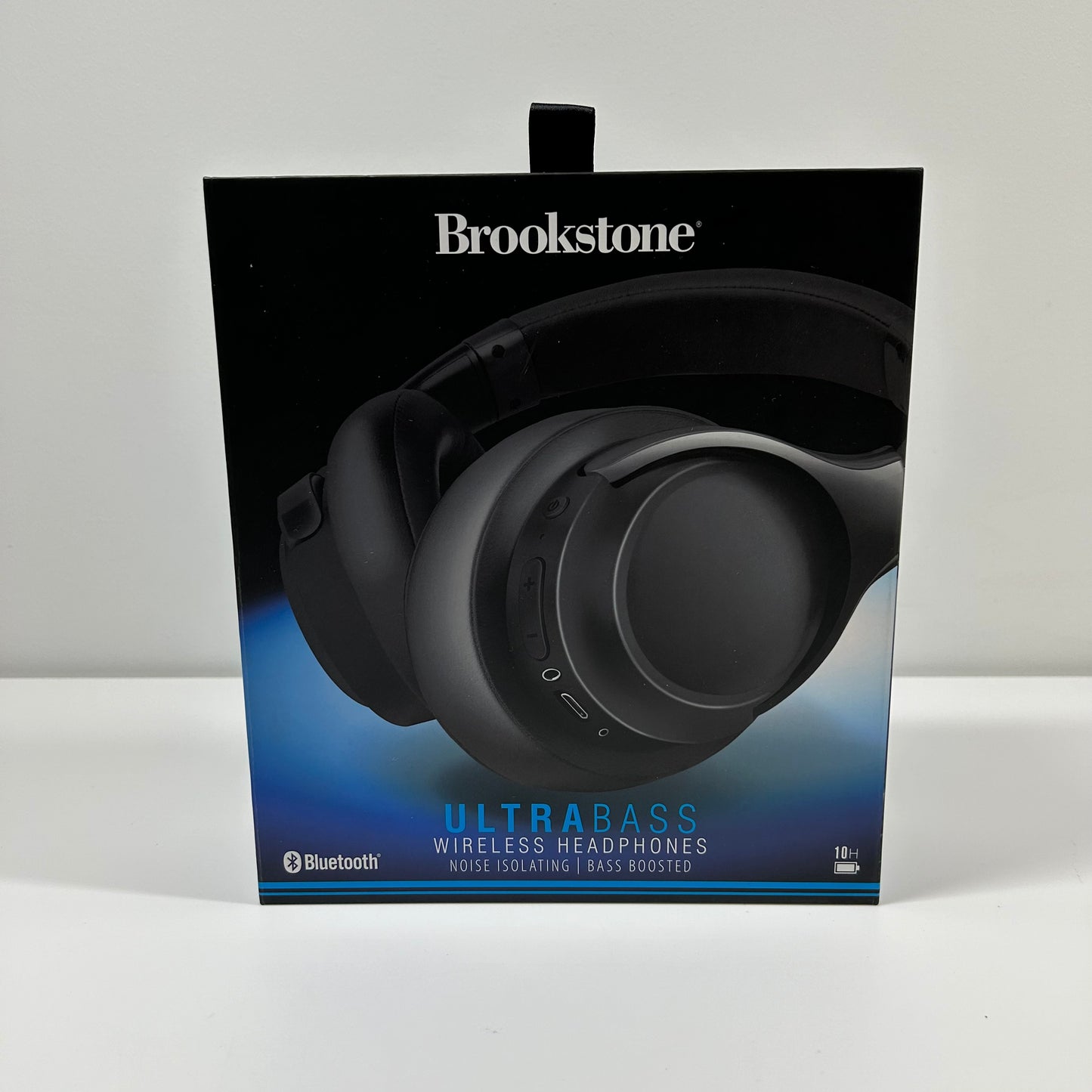 New Brookstone UltraBass Noise Isolating Wireless Headphones Black BSBTH250BK