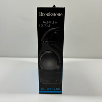 New Brookstone UltraBass Noise Isolating Wireless Headphones Black BSBTH250BK