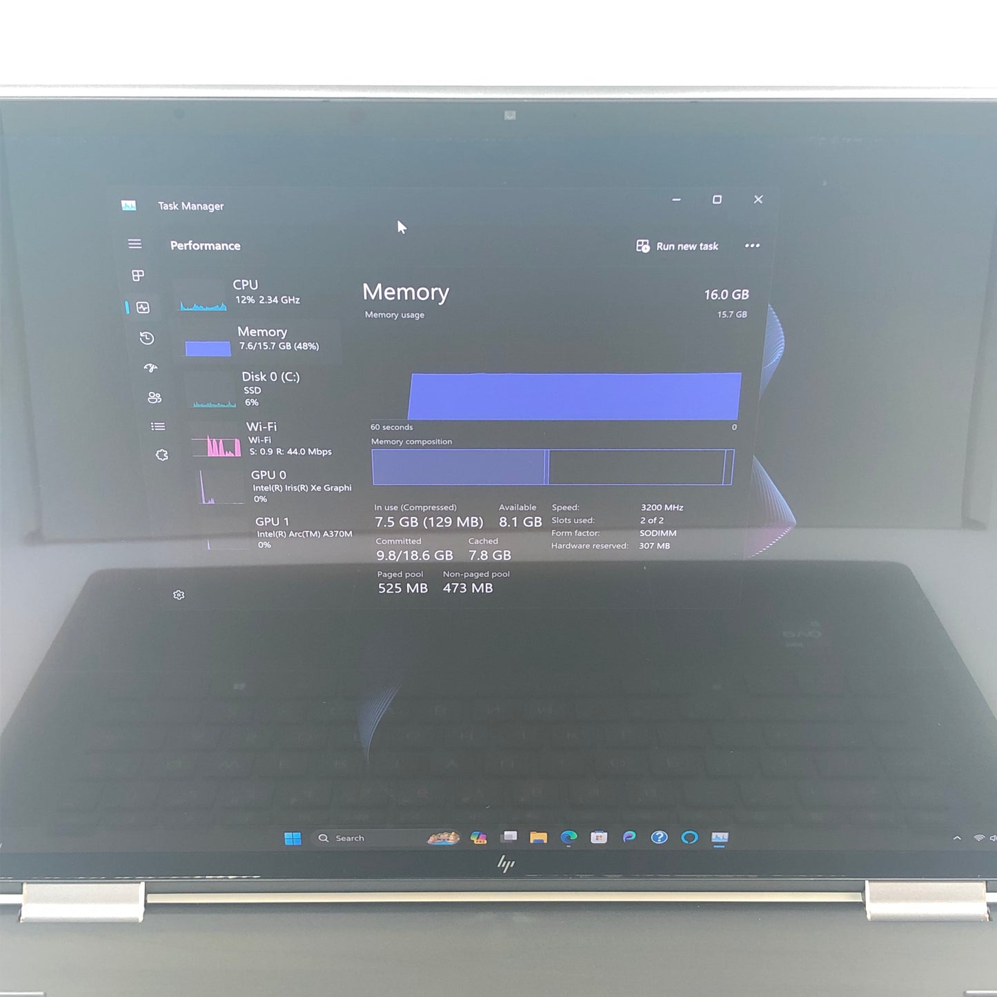 HP Spectre X360 2-in-1 AX211NGW 16" i7-1260P 2.1GHz 16GB RAM 1TB SSD