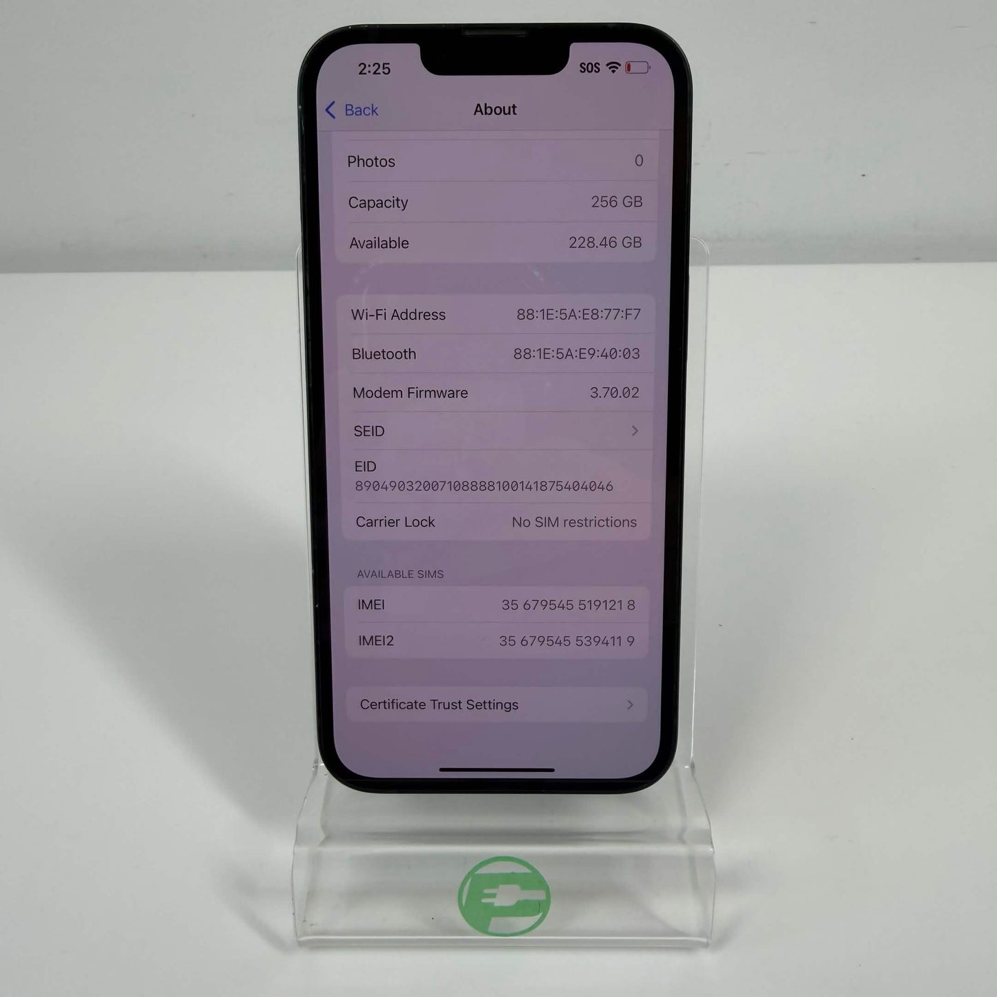 Factory Unlocked Apple iPhone 14 256GB Midnight MPVV3LL/A