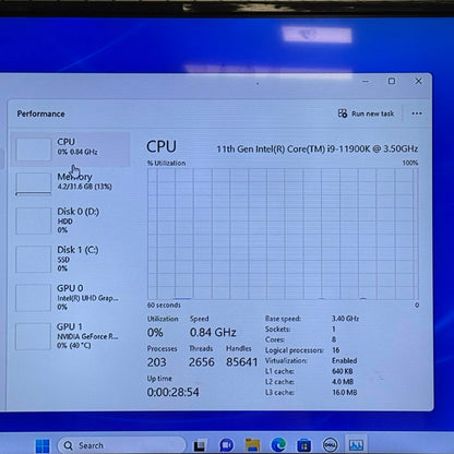 Dell XPS 8940 Core i9-11900K 3.5GHz 32GB RAM 1TB HDD 1TB SSD GeForce RTX 3060 Ti
