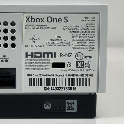 Microsoft Xbox One S 1TB Console Gaming System White 1681