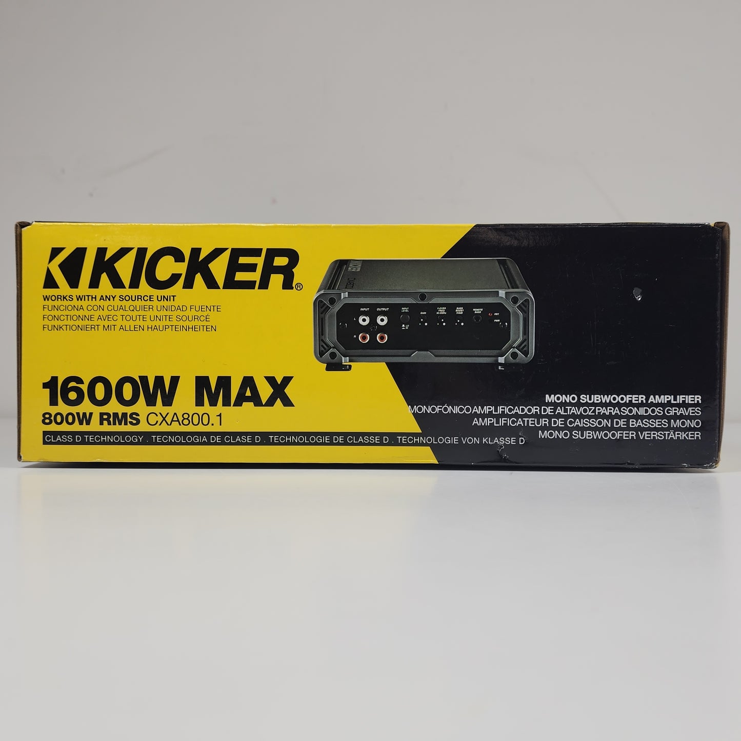 New Kicker CXA8001 800W 1 Channel Mono Subwoofer Amplifier