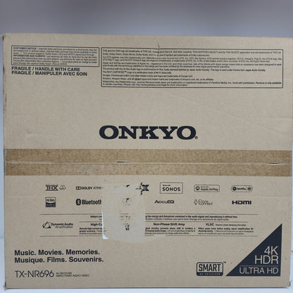 New Onkyo Smart AV Receiver Black TX-NR696