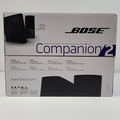 New Bose Companion 2 Series III Multimedia Speaker System Black 354495-1100