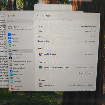 2023 Apple MacBook Pro 16" M2 Pro 19C GPU 3.5GHz 16GB RAM 1TB SSD A2780