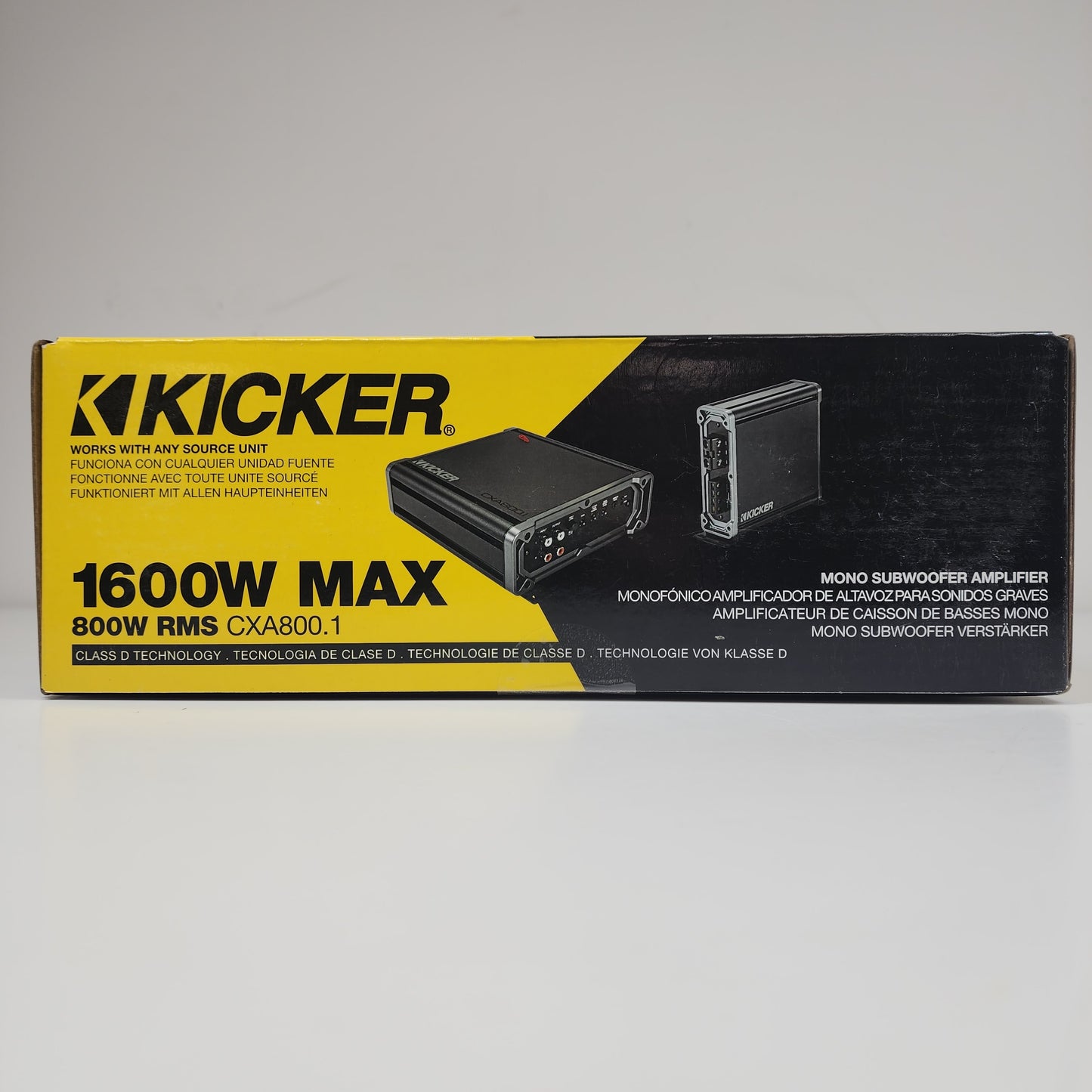 New Kicker CXA8001 800W 1 Channel Mono Subwoofer Amplifier