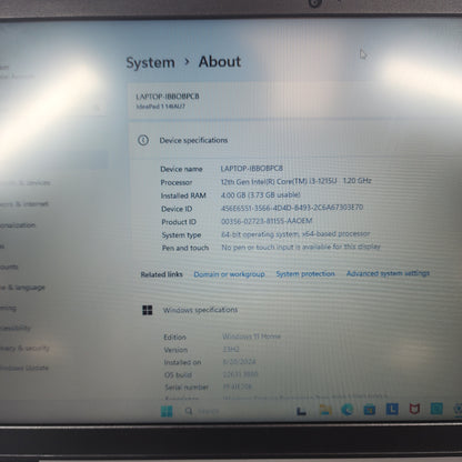 Lenovo IdeaPad 1i 14IAU7 15" i3-1215U 1.2GHz 4GB 256GB SSD