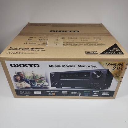 New Onkyo Smart AV Receiver Black TX-NR696