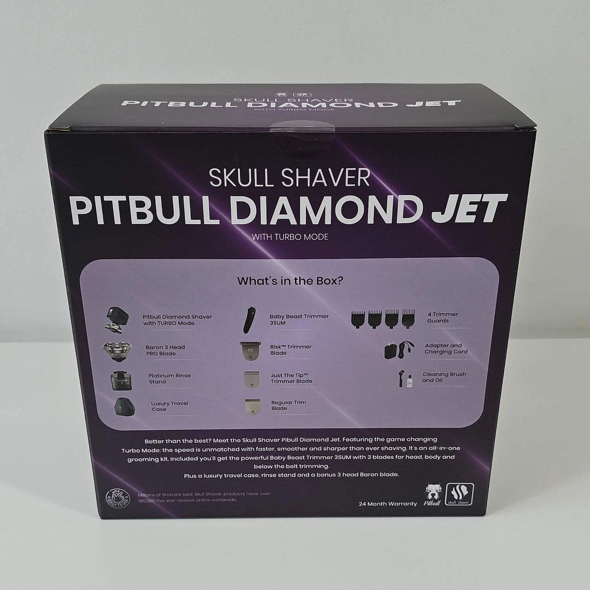 New Skull Shaver Pitbull Diamond Jet Electric Razor PBD-JET-9100